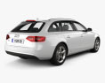 Audi A4 Avant 2016 3D模型 后视图