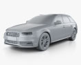 Audi S4 Avant 2016 3d model clay render