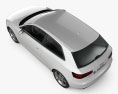 Audi A3 hatchback 3-door 2016 3d model top view