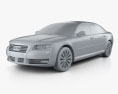 Audi A8 2009 3Dモデル clay render