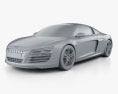 Audi R8 Coupe 2015 3D модель clay render
