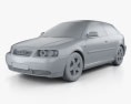 Audi A3 (8L) 3-door 2003 3d model clay render