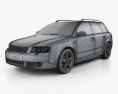 Audi A4 (B6) avant 2005 3D 모델  wire render