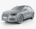 Audi RS Q3 2016 3d model clay render