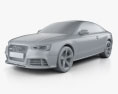 Audi RS5 coupe 2014 3d model clay render