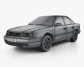 Audi 100 (C4) sedan 1994 3d model wire render