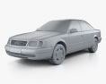 Audi 100 (C4) sedan 1994 3d model clay render