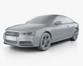 Audi S5 クーペ 2015 3Dモデル clay render