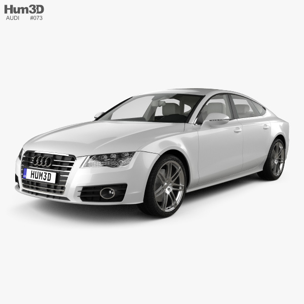 Audi A7 Sportback with HQ interior 2014 3D model