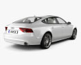 Audi A7 Sportback with HQ interior 2014 3d model back view