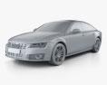 Audi A7 Sportback 带内饰 2011 3D模型 clay render