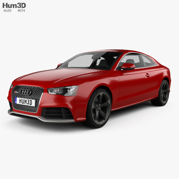 Audi RS5 クーペ HQインテリアと 2012 3Dモデル