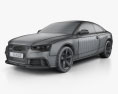 Audi RS5 coupe with HQ interior 2014 3d model wire render