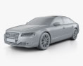 Audi A8 (D4) L 2016 3D-Modell clay render