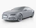 Audi RS7 (4G) sportback 2016 3d model clay render