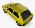 Audi 50 (Typ 86) 1974 3D-Modell Draufsicht