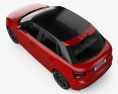 Audi A1 sportback 2015 3D模型 顶视图