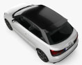 Audi S1 3-Türer 2014 3D-Modell Draufsicht