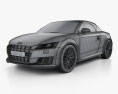 Audi TT (8S) 雙座敞篷車 2014 3D模型 wire render