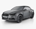 Audi A3 cabriolet S-line 2016 3d model wire render