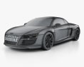 Audi R8 Spyder 2015 3D-Modell wire render