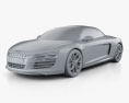 Audi R8 Spyder 2015 3D-Modell clay render