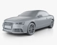 Audi RS5 cabriolet 2015 3d model clay render