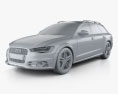 Audi A6 (C7) allroad quattro 2015 3D-Modell clay render
