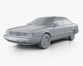 Audi 200 sedan 1991 3D-Modell clay render