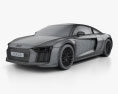 Audi R8 2019 3D модель wire render