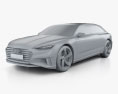 Audi Prologue Avant 2015 3D 모델  clay render