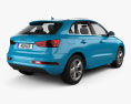 Audi Q3 2018 3D模型 后视图