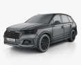 Audi Q7 2019 3d model wire render