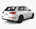Audi Q7 e-tron 2019 3D模型 后视图