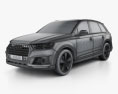 Audi Q7 e-tron 2019 3d model wire render