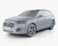Audi Q7 e-tron 2019 3d model clay render