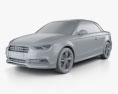 Audi S3 cabriolet 2016 3d model clay render
