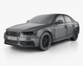 Audi S4 2016 3d model wire render