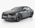 Audi A6 (C7) mit Innenraum 2012 3D-Modell wire render