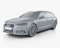 Audi A6 (C7) avant 2018 3d model clay render
