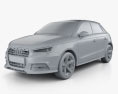 Audi A1 Sportback 2018 Modelo 3D clay render