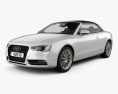 Audi A5 cabriolet with HQ interior 2015 3d model