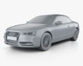 Audi A5 cabriolet with HQ interior 2015 3d model clay render