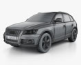 Audi Q5 with HQ interior 2016 3d model wire render