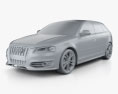 Audi S3 Sportback 2012 3d model clay render