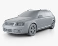Audi S4 Avant 2005 3d model clay render