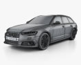 Audi S6 (C7) Avant 2017 3d model wire render