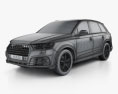 Audi SQ7 2019 3d model wire render