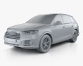 Audi SQ7 2019 3d model clay render