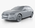 Audi A4 (B9) Allroad 2020 3d model clay render